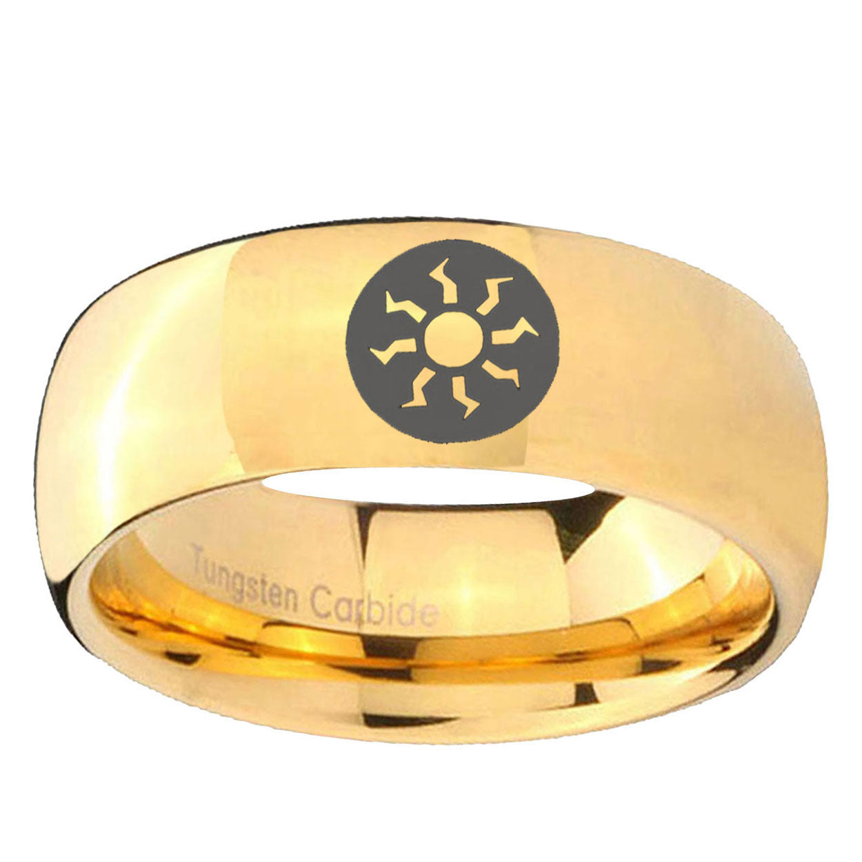 5MM Magic The Gathering Dome Polish Gold Tungsten Band