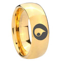 8MM Magic Gathering Dome Polish Gold Tungsten Men And Women Ring
