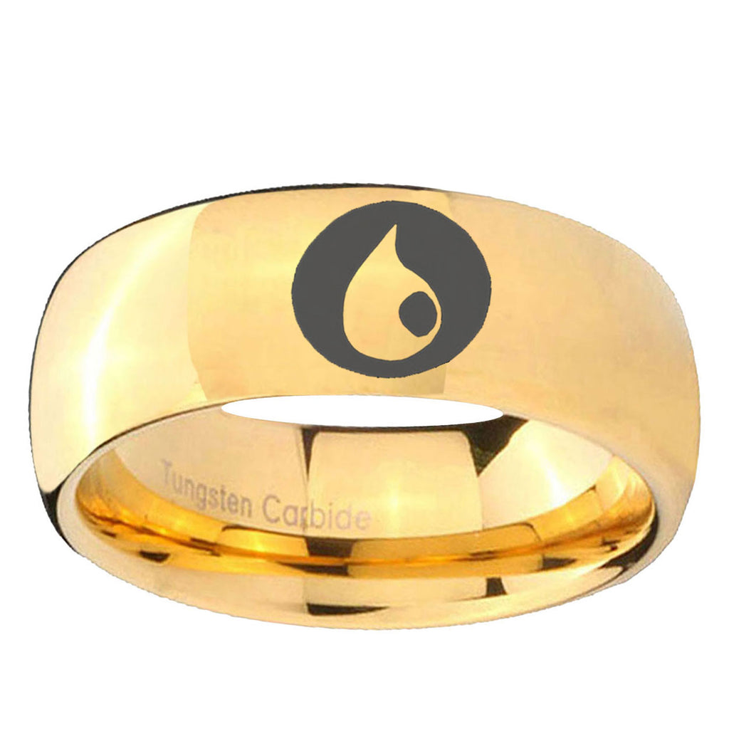 5MM Magic Gathering Dome Polish Gold Tungsten Men And Women Ring