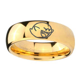 10mm-Mario-Boo-Ghost-Dome-Gold-Tungsten-Carbide-Wedding-Band-Mens