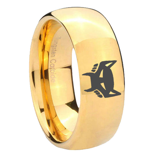 10mm Maximal Dome Gold Tungsten Carbide Men's Engagement Ring