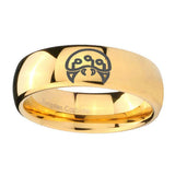 10mm-Metroid-Dome-Gold-Tungsten-Carbide-Wedding-Bands-Ring