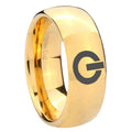 8MM Power Dome Polish Gold Tungsten Comfort Fit Ring