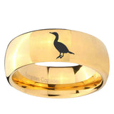 5, 8mm Cormorant Dome Gold Tungsten Ring