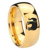10mm-Elephant-Dome-Gold-Tungsten-Carbide-Wedding-Band-Mens