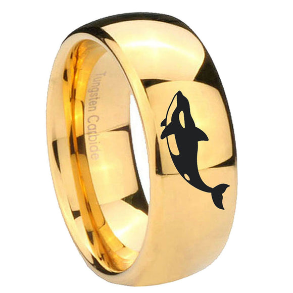 10mm-Keller-Whale-Dome-Gold-Tungsten-Carbide-Wedding-Band-Mens