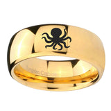 10mm-Octopus-Dome-Gold-Tungsten-Carbide-Wedding-Band-Mens