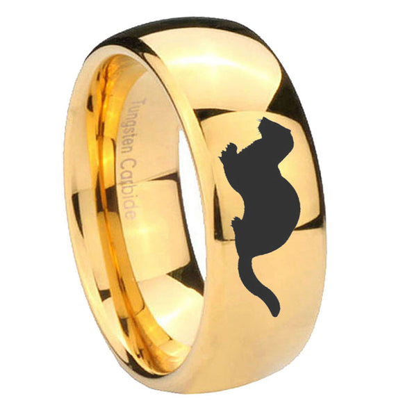 10mm-Otter-Dome-Gold-Tungsten-Carbide-Wedding-Band-Mens