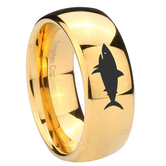 8mm-Shark-Dome-Gold-Tungsten-Carbide-Anniversary-Ring