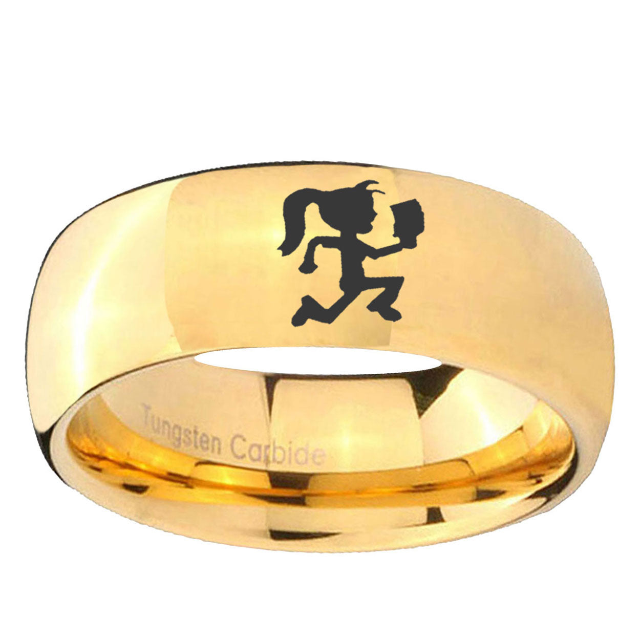 5MM Hatchet Woman Dome Polish Gold Tungsten Men And Women Ring