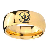10mm-Green-Ranger-Power-Dome-Gold-Tungsten-Carbide-Wedding-Band-Mens