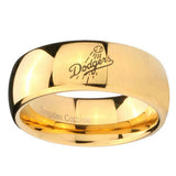 10mm-LA-Dogers-MLB-Baseball-Dome-Gold-Tungsten-Carbide-Mens-Promise-Ring