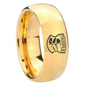 8MM Clone Trooper Dome Polish Gold Tungsten Man Wedding Band