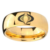 10mm-Cobra-Dome-Gold-Tungsten-Carbide-Custom-Mens-Ring