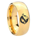 10mm Ghostbusters Dome Gold Tungsten Carbide Men's Wedding Band