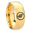 8MM Mass Effect Dome Polish Gold Tungsten Promise Ring
