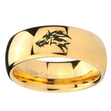 10mm-Wolf-Dome-Gold-Tungsten-Carbide-Men's-Engagement-Band