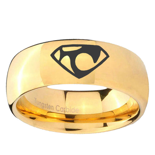 10mm House of Van Dome Gold Tungsten Ring