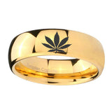 8mm-Marijuana-Leaf-Dome-Gold-Tungsten-Carbide-Mens-Engagement-Ring
