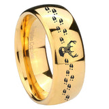 10mm-Deer-Antler-Dome-Gold-Tungsten-Carbide-Wedding-Band-Mens