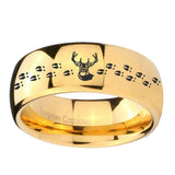 10mm-Deer-Antler-Dome-Gold-Tungsten-Carbide-Wedding-Band-Mens