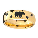 8mm-Bear-and-Paw-Dome-Gold-Tungsten-Carbide-Mens-Wedding-Ring