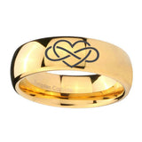 10mm-Infinity-Love-Dome-Gold-Tungsten-Carbide-Wedding-Band-Ring