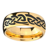8mm-Celtic-Knot-Infinity-Love-Dome-Gold-Tungsten-Carbide-Wedding-Engagement-Ring