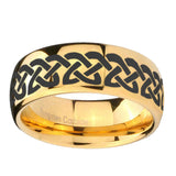 10mm-Celtic-Knot-Love-Dome-Gold-Tungsten-Carbide-Wedding-Band-Mens