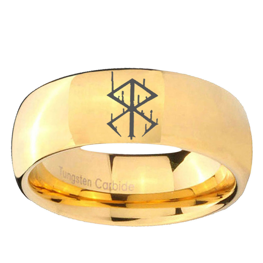 5MM Stigma Sangrando Berserk Inspired Dome Polish Gold Tungsten Wedding Band