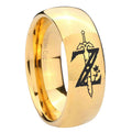 8MM Zelda Breath Of The Wild Dome Polish Gold Tungsten Wedding Band