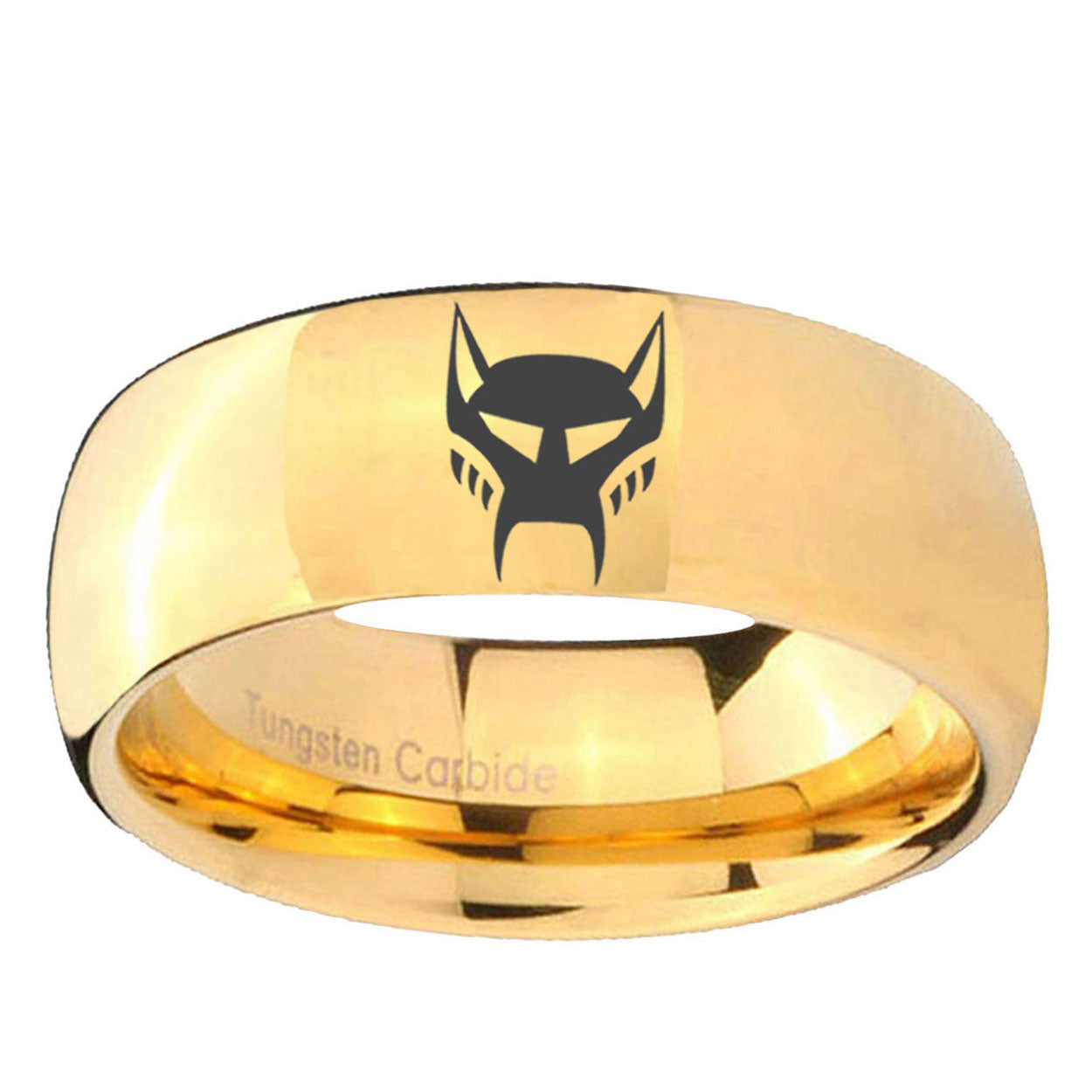5MM Transformers Maximal Dome Polish Gold Tungsten Wedding Band