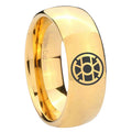 8MM Gold Lantern Dome Polish Gold Tungsten Wedding Band