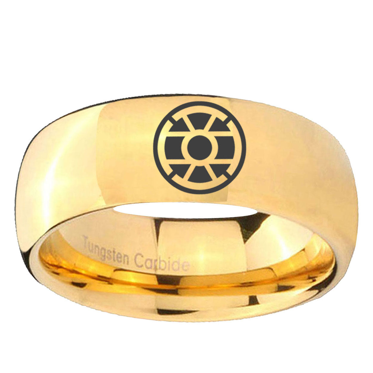 5MM Gold Lantern Dome Polish Gold Tungsten Wedding Band