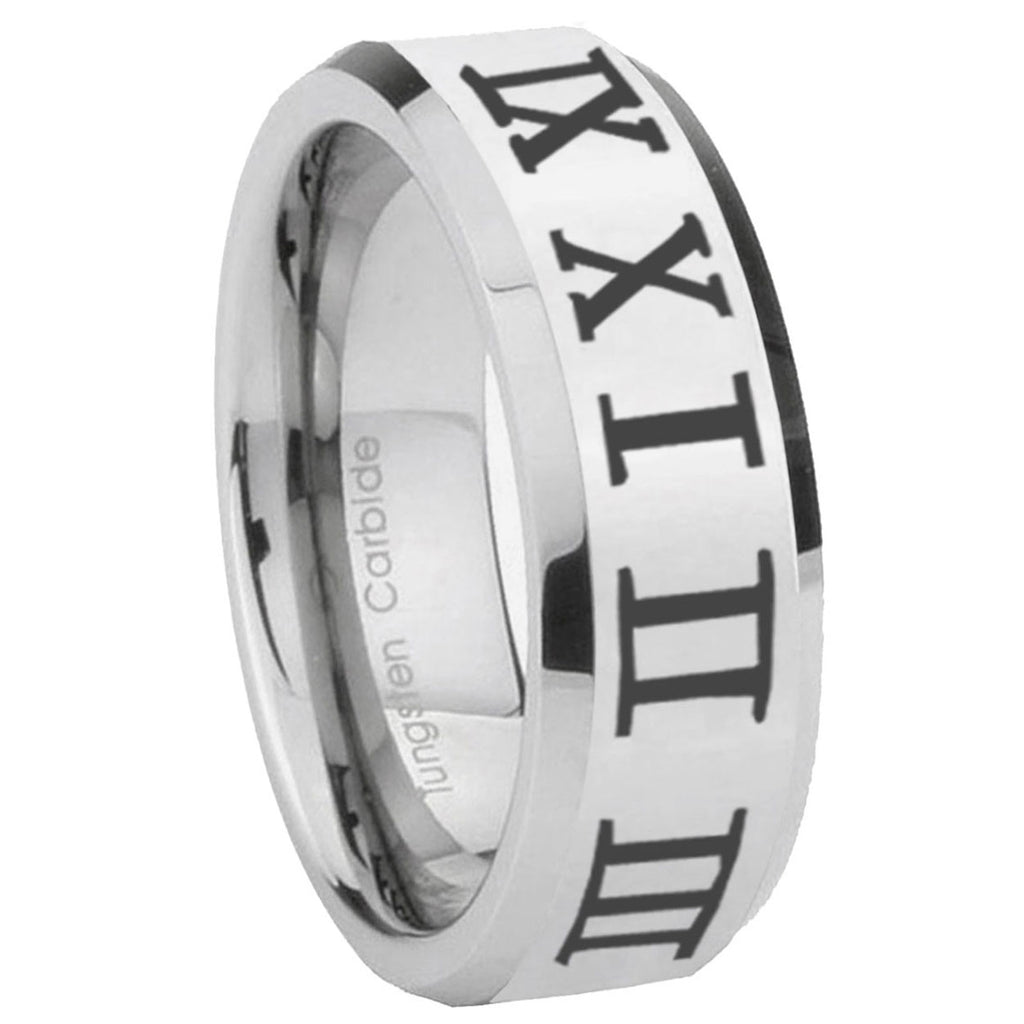 Etched Tribal Pattern Tungsten Carbide His and Hers