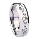 8mm-Irish-Claddagh-Beveled-Edges-Silver-Tungsten-Carbide-Wedding-Band-Ring