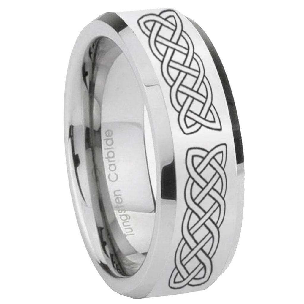 Multiple Christian Cross Tungsten Carbide Mens Set Ring
