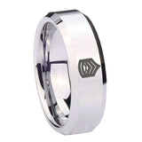 10mm-Army-Sergeant-Major-Beveled-Edges-Silver-Tungsten-Carbide-Rings-for-Men