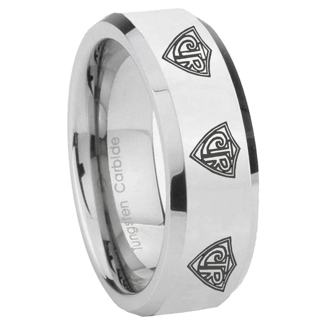 Fireman Tungsten Carbide His Hers Set Rings