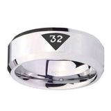 10mm-Masonic-32-Triangle-Design-Freemason-Beveled-Edges-Silver-Tungsten-Carbide-Rings-for-Men