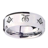 10mm-Masonic-Shriners-Beveled-Edges-Silver-Tungsten-Carbide-Rings-for-Men