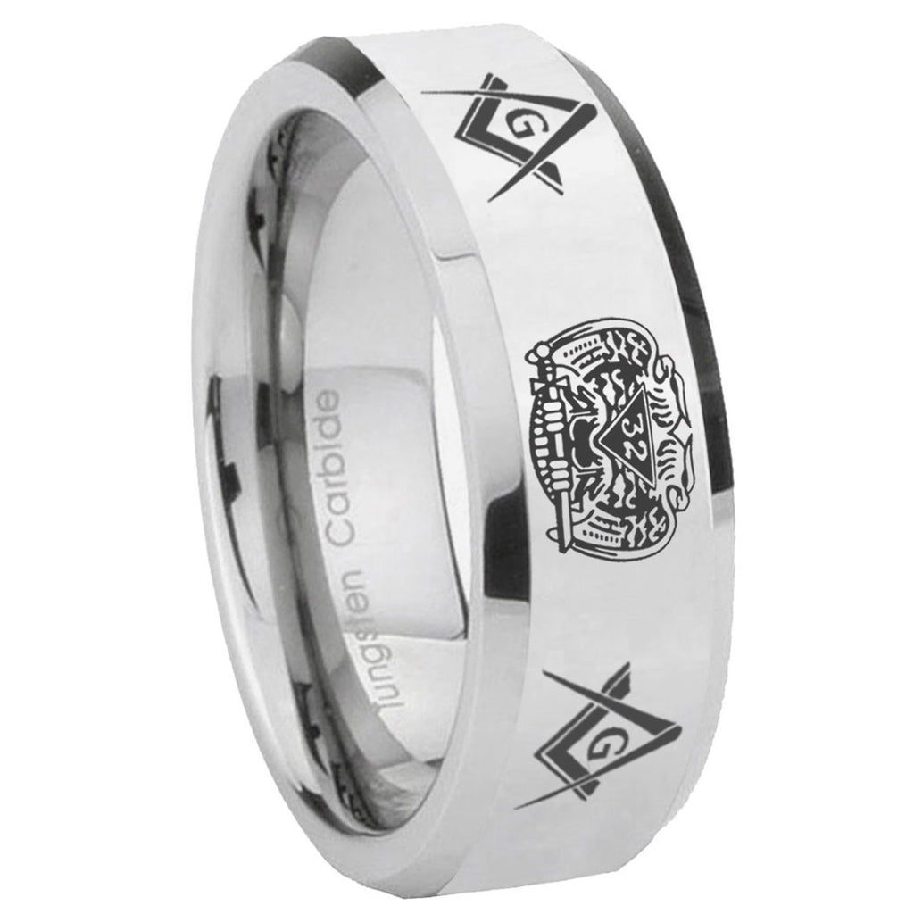 Celtic Triangle Fleur Delis Tungsten Carbide Bridal Set Rings