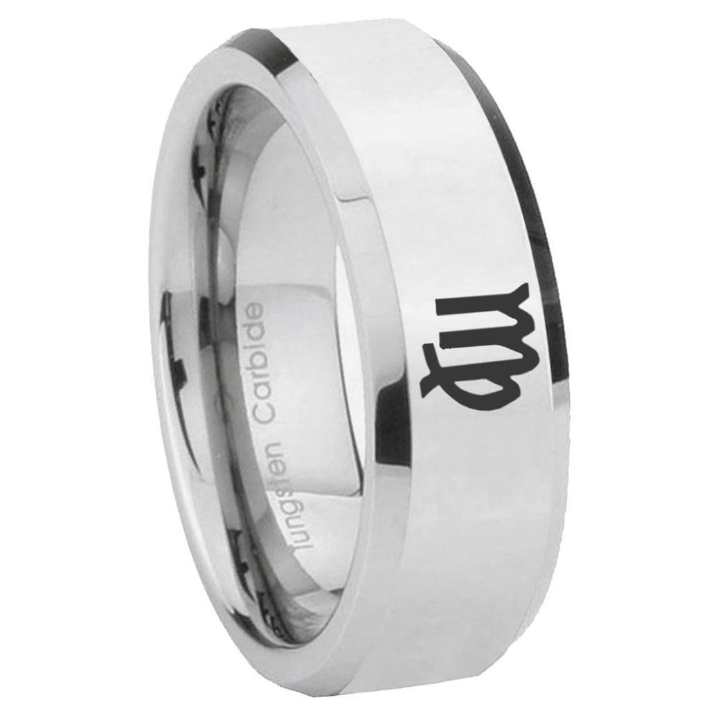 Taurus Horoscope Tungsten Carbide Bridal Ring Set