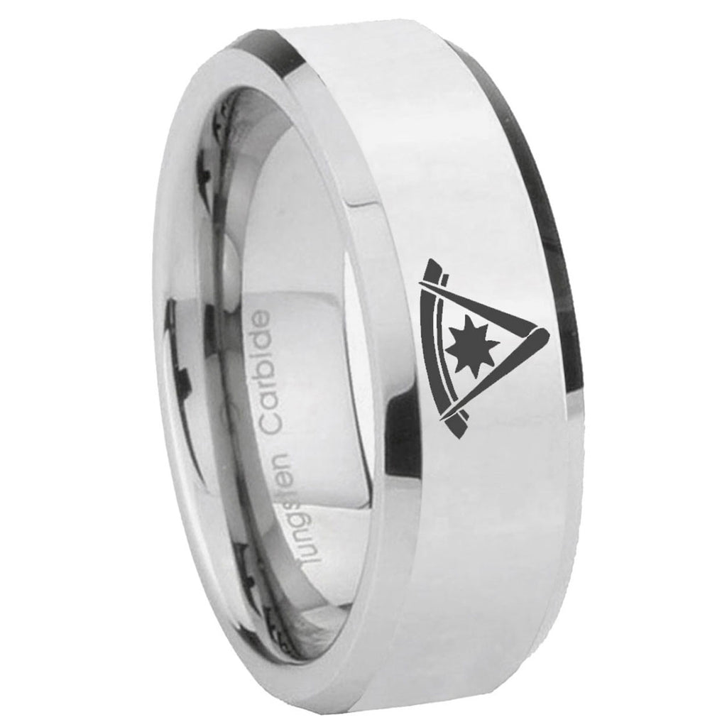 Gemini Zodiac Tungsten Carbide Wedding Set Ring