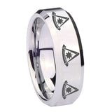 8mm-Multiple-Pester-Master-Masonic-Beveled-Edges-Silver-Tungsten-Promise-Ring