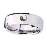 10mm-Yin-Yang-Beveled-Edges-Silver-Tungsten-Carbide-Anniversary-Ring