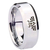 10mm-Zelda-Skyward-Sword-Beveled-Edges-Silver-Tungsten-Mens-Wedding-Ring