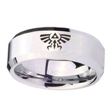10mm-Zelda-Skyward-Sword-Beveled-Edges-Silver-Tungsten-Mens-Wedding-Ring