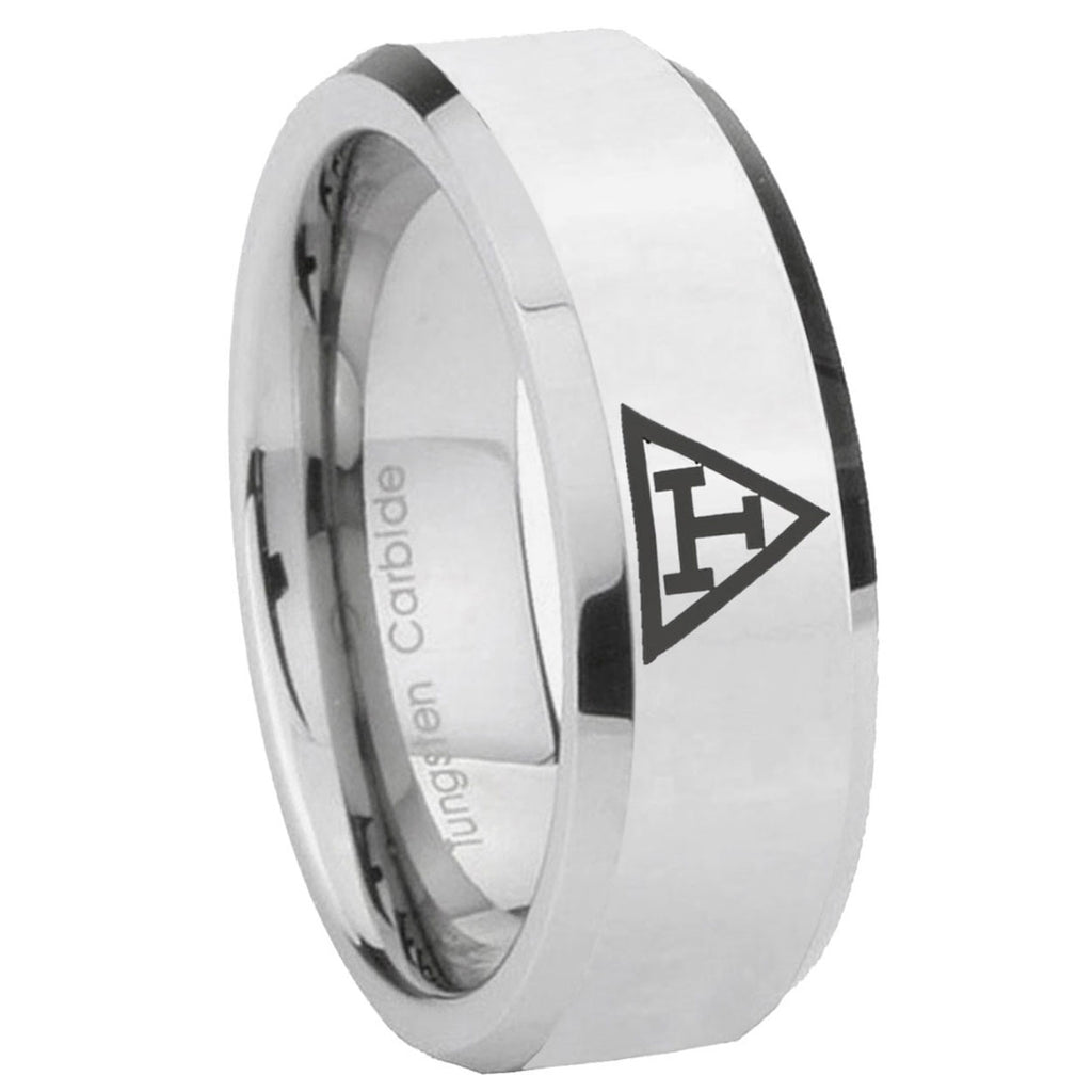 Masonic 32 Degree Freemason Tungsten Carbide Mens Set Ring