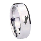 10mm-Horse-Beveled-Edges-Silver-Tungsten-Carbide-Mens-Wedding-Band